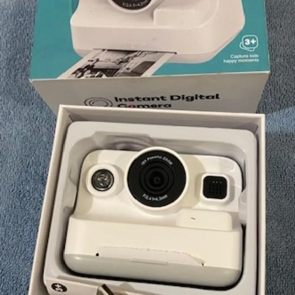 Instant Print Camera- Age 3-12 Year Old Girls or Boys: White